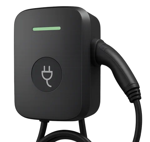 Moderne Wallbox zum Laden von Elektroautos – nachhaltige E-Mobilitätslösung von GEW Wilhelmshaven für klimafreundlichen Strom zuhause.